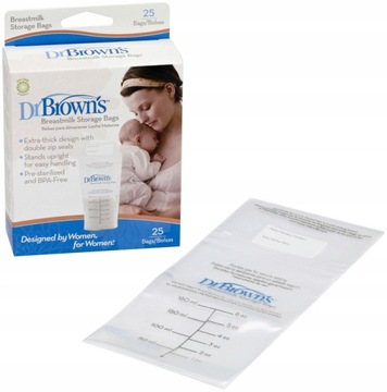 СУМКИ ДЛЯ ХРАНЕНИЯ ЕДЫ DR BROWNS 25 ШТ.