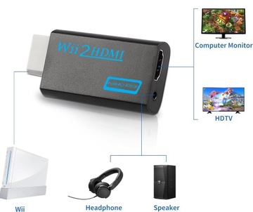 АДАПТЕР-ПРЕОБРАЗОВАТЕЛЬ АДАПТЕР NINTENDO WII на HDMI TV FULL HD NTSC PAL2024