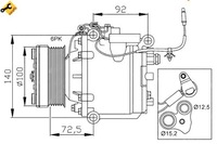 фото thumb №2, Компресор кондиціонера nrf 4635892 вісь 58728o 58728