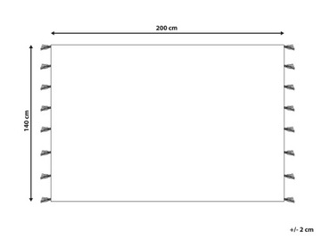 Dywan dziecięcy bawełniany 140x200 wielokolorowy
