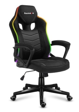 HUZARO ОФИСНОЕ ИГРОВОЕ КРЕСЛО С RGB LED-подсветкой + ПУЛЬТ ДИСТАНЦИОННОГО УПРАВЛЕНИЯ HUZARO PL