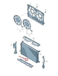 фото thumb №1, Audi q8 4m lower радиатор air guide 4m0121286j original