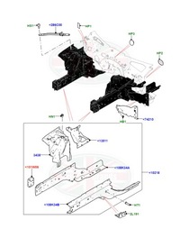 фото thumb №3, Левый кронштейн лонжерон land rover velar l560 lr091614 gx73106b27ab