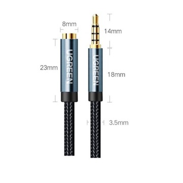 Аудиоудлинительный кабель AUX jack 3,5 UGREEN 2м