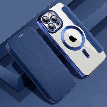 ФЛИП-ЧЕХОЛ С ФЛИПОМ ДЛЯ MAGSAFE МАГНИТНЫЙ ЧЕХОЛ ДЛЯ IPHONE 13 PRO MAX СИНИЙ