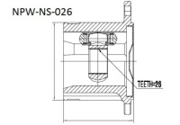 фото thumb №1, Шарнир внутренний правый nissan x-trail t30 00-06