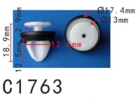 фото thumb №2, Клипса обивка дверь багажника накладки citroen peugeot renault fiat opel