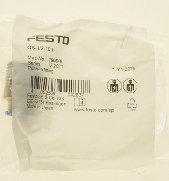 Złączka wtykowa prosta Festo QS-1/2-10-I 190648 1/2-10
