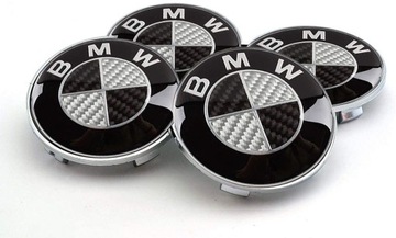 BMW 68MM КОЛПАЧОК CARBON ЧЕРНЫЙ 68 MM 4 SZTTUKI