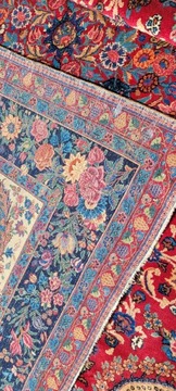 ПЕРСИДСКИЙ ТКАНЫЙ КОВЕР С СЕТКОЙ АНТИЧНЫЙ ИРАН 19 век 315/405