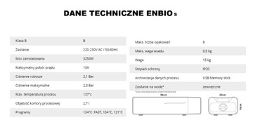 Enbio S медицинский автоклав класса B + Бесплатный паспорт
