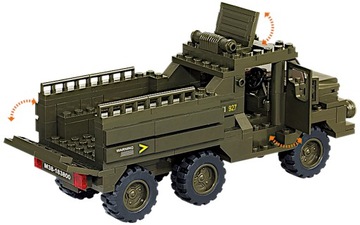 Кирпичи АМЕРИКАНСКИЙ ГРУЗОВИК M939 ВОЕННЫЙ ТРАНСПОРТ Войска + 2 оружия LEGO