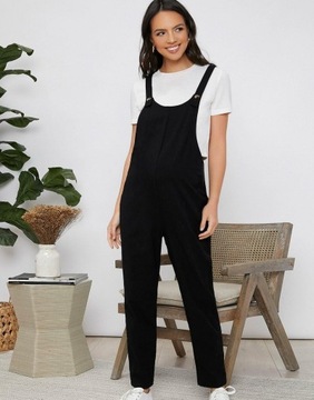 Комбинезон SIMPLE ДЛЯ МАТЕРИАЛОВ, ЧЕРНЫЙ, ДЛИННЫЕ РЕМНИ, SHEIN 46