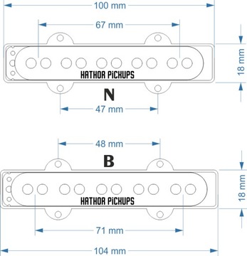 Hathor Pickups - 5 string JB Single Coil Neck