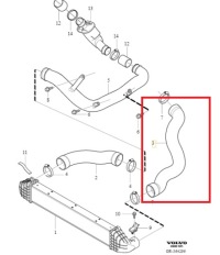 фото thumb №1, Шланг интеркулер volvo v70 iii 08-15r