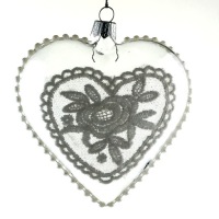 Стеклянные фигурки HEART WHITE CHOYNIGHT BOMB 11 см