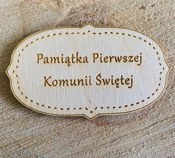 Tabliczka z napisem pamiątka komunii grawer 10cm