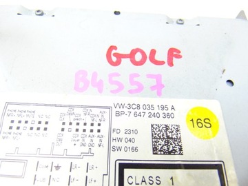 фото thumb №8, Радіо cd blaupunkt vw tiguan i 5n passat cc passat b7 golf vi 3c8035195a