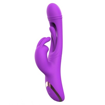WIBRATOR DAMSKI Z TRZEPOCZĄCYM JĘZYKIEM 3W1 SEX GADŻET EROTYCZNY DLA PAR