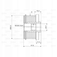 фото thumb №2, Шків генератора volvo 1,6-2,0 s40/v40