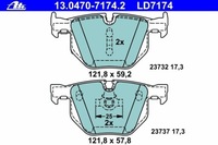 фото thumb №1, Тормозные колодки ham. задняя bmw seria-5 e60 2003-,seria-6 e64