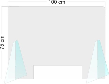 Крышка прилавка из плексигласа 100х75, стоячее оргстекло 3мм.