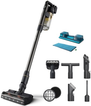 ODKURZACZ PIONOWY MOPUJĄCY PHILIPS LED BATERIA 80 MIN ZESTAW AKCESORIA x14