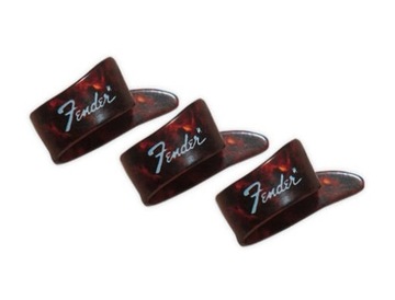 FENDER THUMB PICKS, TORTIOSE SHELL, MEDIUM (3)