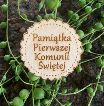 Tabliczka z napisem pamiątka komunii grawer 3 cm
