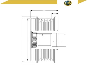 фото thumb №3, Колесо пасове генератора astra h 1.9cdti 04- hella
