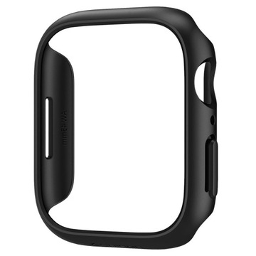 Cienkie Etui do Apple Watch 7/8/9 45mm, SPIGEN Thin Fit Case , Czarne