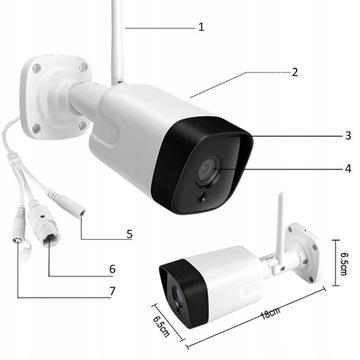 KAMERA ZEWNĘTRZNA IP WiFi Full HD 2Mpx 1080p 50m