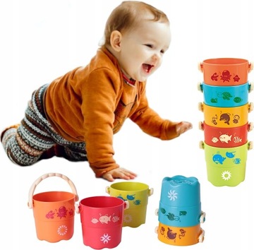 ИГРУШКИ ДЛЯ ВАННЫ ВАННЫ ВЕДРО КРУЖКИ БАШНЯ 12м+