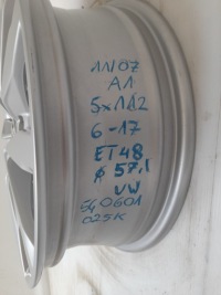 фото thumb №16, Диски алюмінієві volkswagen oem номер 5g0601025k 6.0" x 17" 5x112 et48