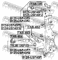 фото thumb №3, Febest tab-482 підшипниковий вузол, важіль