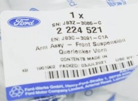 фото thumb №3, Рычаг верхний перед левый ford ranger 2011- jb3c-3091-c1a