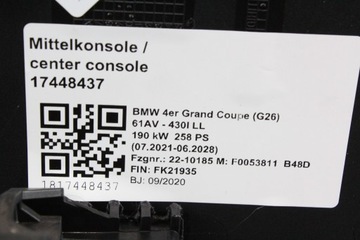 фото thumb №7, Туннель средний подлокотник nić кожа bmw g20 g22