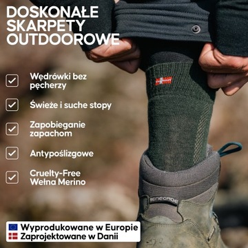 Носки Merino DANISH ENDURANCE, термоактивные, треккинговые, 3 пары, 39–42