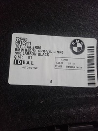 фото thumb №3, Mini countryman r60 обивка багажника левая