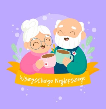 PUDEŁKO KRÓWKI NA DZIEŃ BABCI I DZIADKA Upominek Cukierki dla Dziadków