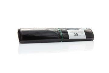 Прочные гигиенические пакеты 35л, 15 шт, черные для мусора