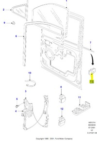 фото thumb №6, Клипса уплотнители дверь передних ford galaxy оригинальный номер 1078428