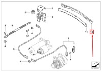 фото thumb №8, Bmw 3 e46 нижняя направляющая тросы 12521436339 1436339 оригинальная