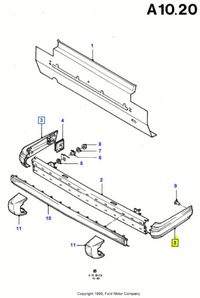 фото thumb №9, Расширитель - бампер - bok правый задняя escort/orion 1981-1986 ca 6080469