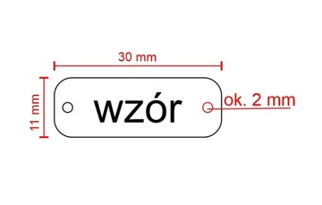 Metka Ciocia mi uszyła ekoskóra 30x11 mm D71
