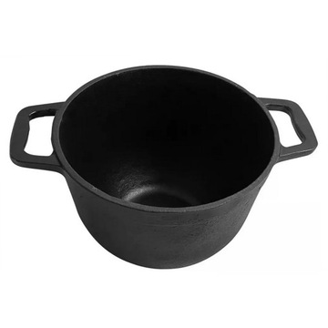 ЧУГУННАЯ КАОТЛА С КРЫШКОЙ ДЛЯ ГРИЛЯ 8л KINGHOFF