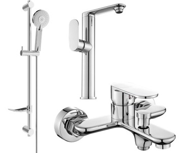 MEXEN MILO DF40 ZESTAW WANNOWY BATERIA CHROM