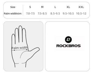 Зимние лыжные перчатки, велосипедные до -30°С, теплые 2в1 ROCKBROS S171-BGR L