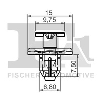 фото thumb №2, Клипса штифт распорный 5-szt clip, планка защитная 72-30004.5 fa1