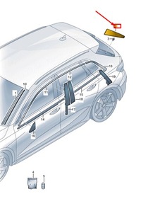 фото thumb №2, Audi a3 sportback 8y rear left boot спойлер trim 8y4854875b5fq